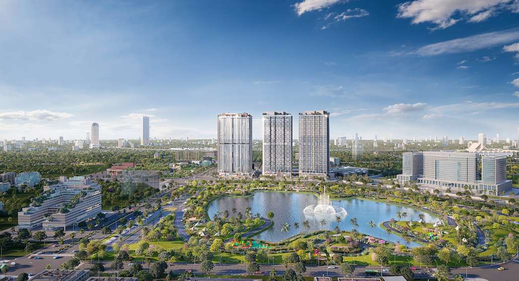 Chào đón ngày mới tại The Matrix One Premium với tầm view công viên 14ha xanh mát. Ảnh: MIK Group